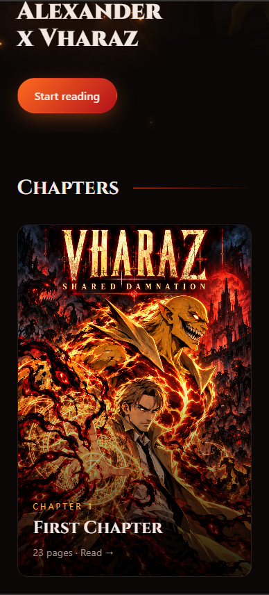 Alexander x Vharaz - Dark Fantasy Webcomic – mobil nézet
